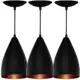 Kit 3 Pendentes Vegas (preto Textura / Bronze) - As Luminarias em oferta