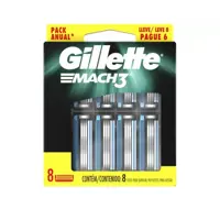 Carga para Aparelho de Barbear Gillette Mach3 - 8 Unidades em oferta na Magazine Luiza
