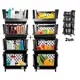 Cesto Organizador Empilhavel G com Rodinhas Kit com 8 Cestos Extensivel Fruteira - Util em oferta