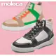 Tênis Cano Médio Moleca Feminino - Branco+Preto em oferta