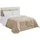 Jogo de Cama Queen Marcelino Textil Microfibra - 170 Fios Ternura Bege e Branco 6 Peças em oferta