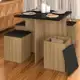 Mesa Com 4 Banquetas Berlim Boreal/preto Fosco/pret - Móveis Arapongas em oferta