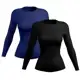 Kit 2 Camisetas Feminina Proteção Solar UV Camisa Térmica Manga Longa Praia Treino Esporte Academia em oferta