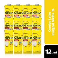 Leite Integral Ninho 1L 12 Unidades em oferta na Casas Bahia