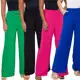 Calça Pantalona Feminina Com Bolso Cintura Alta em oferta
