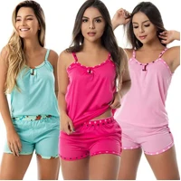 Imagem da promoção Kit com 3 Baby Doll Malha Conforto | Pijama Verão Joice