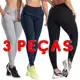 Kit 3 Calça Jogger Feminina Cintura Alta em oferta