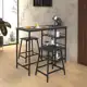 Conjunto Bancada Gourmet 2 Banquetas Stilo Ciplafe Preto/Amêndoa em oferta