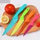 Jogo De Facas Coloridas Kit Com 4 Peças Aço Inox Para Cozinha em oferta