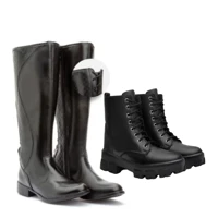 Imagem da promoção Kit 2 Pares De Bota Cano Longo e Bota Coturno Casual Cano Curto Zíper Lateral