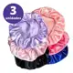 Kit de Toucas de Cetim Toca Anti Frizz Toque de Seda - 3un - Pink Web em oferta