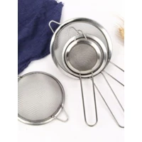 Imagem da promoção Kit 3 Peneira Coador Em Aço Inox Para Cozinha, Conjunto De Peneiras