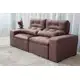 Sofá Retrátil e Reclinável 1,5m Suede Marrom - Veneza Estofados em oferta