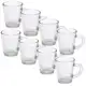 Kit 8 Xicara Caneca Copo De Vidro Transparente Café Chá Cappuccino Alça 90ml em oferta