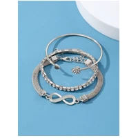 Imagem da promoção Bracelete de Fato de Moda com Corrente de Cobra Diamante de 3 peças