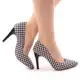 scarpin salto alto 10 cm pied poule - HELENA GABRIEL em oferta