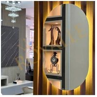 Imagem da promoção Espelho Orgânico Oval com Led 50x80cm Lapidado Decoração de Parede Sala Quarto