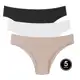 Kit 5 Calcinhas Algodão Tanga Sortida Conforto A10 em oferta