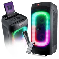 Imagem da promoção Caixa de Som Bluetooth Led RGB TWS USB P2 Rádio FM Entrada P10 Com Mic Karaokê Suporte Para Celular