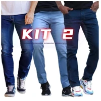 Imagem da promoção KIT 2 Calça Jeans Masculina Skinny Original Elastano Qualidade Premium
