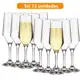 Jogo 12 / 06 Taça Vidro Cristalino Buffet 186ML Champanhe Espumante Vinho Branco Bar Restaurante em oferta