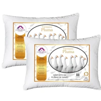 Imagem da promoção Kit 02 Travesseiros Plumas De Ganso Plumas Ecologicas Confort 70cm x 50cm