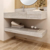Imagem da promoção Prateleira em Porcelanato para Banheiro Ripy 100cm Travertino