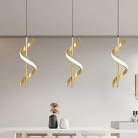 Imagem da promoção (3 cores em 1 luz) Lustre Pendente Luminária de Teto Led Dourado Decoração Minimalista Moderno para