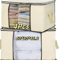 Imagem da promoção 4 Pcs Flexível Closet Roupa Cobertor Casacos Armário Caixa Organizadora Boa Relação Custo-Benefício