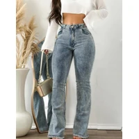 Imagem da promoção CALÇA JEANS FEMININA FLARE E SKINNY LYCRA JUSTA COS ALTO JUSTA