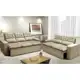 Conjunto de Sofá 3 e 2 Lugares Retrátil e Reclinável Cama inBox Slim 2,00x1,50m Velusoft Bege em oferta