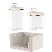 Imagem da promoção Kit Lavanderia Cesto Organizador 16L + 2 Dispenser 2,3L e 1,5L