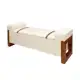 Recamier Baú Estofado Pé de Cama Casal Madeira Retro 1,50cm Elegante Estofado Clássico Com Tampa Org em oferta