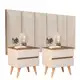 Conjunto 2 Mesas de Cabeceira Suspensas Tóquio + Cabeceira Para Cama Box Casal Queen em oferta