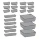 Kit 21 Organizador Multiuso Modular Gavetas Acrílico Cristal e Fume em oferta