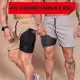 Kit 2 Short Run 2 em 1 Bermuda Masculina Academia Treino Corrida Com Elastano em oferta
