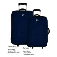 Imagem da promoção conjunto 2 mala de viagem media 23kg e pequenha 10kg bordo medidas padrão anac