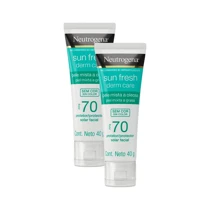Imagem da promoção Kit com 2 Protetor Solar Neutrogena Sun Fresh Derm Care sem Cor FPS 70 40g