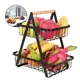 Fruteira de Mesa Aramado Preto Cesto Organizador Frutas com Pintura Eletrostática Antidescascamento em oferta