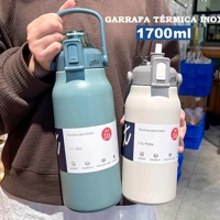 Imagem da promoção Garrafa Térmica 100% Inox Inquebrável Café Chá Leite 1700ml 1,7 Litros Quente/Frio 12H - ORIGINAL YD