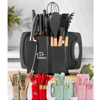 Imagem da promoção Kit Conjunto19/12 Pçs De Utensílios Facas Silicone Cozinha Jogo Completo Batedeira Colher Pegador -R