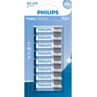 Imagem da promoção PHILIPS Pilha alcalina AA 1.5V com 16 unidades LR6P16B/59, Azul, branco e prata, padrão