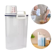 Imagem da promoção KIT 2 Pote Hermético 2L com Copo Medidor Bico Dosador Cozinha Lavanderia Multiuso BC-105