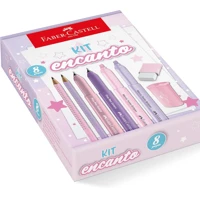 Imagem da promoção Kit Encanto Faber-Castell Com Produtos Rosa e Roxo Em Tons Pastel *EDIÇÃO LIMITADA*