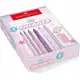 Kit Encanto Faber-Castell Com Produtos Rosa e Roxo Em Tons Pastel *EDIÇÃO LIMITADA* em oferta