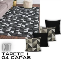 Imagem da promoção Kit Tapete Geometrico 1M X 1,35M + 04 Capas 45CMX45CM