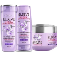 Imagem da promoção L'Oréal Paris Elseve Hidra Hialurônico Kit - Shampoo 400ml + Condicionador 400ml + Creme de Tratamen