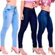 Calça Jeans Feminina Cintura Alta Lycra em oferta