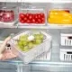 Kit 4 Organizadores Geladeira 2,2 Litros Acrílico Com Cesto para Alimentos Vegetais Cozinha Ou em oferta