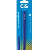 Imagem da promoção Caneta Esferográfica Cis Pixel, 1.0 mm, Azul, Blister com 1 unidade
